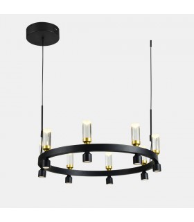 Modern LED Hanging Pendant Black, Gold, Warm White 3000K 2462lm - 1