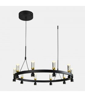 Modern LED Hanging Pendant Black, Gold, Warm White 3000K 2920lm - 1