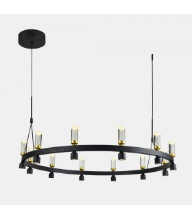 Modern LED Hanging Pendant Black, Gold, Warm White 3000K 3103lm - 1