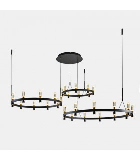 Modern LED Hanging Pendant Black, Gold, Warm White 3000K 5347lm - 1