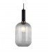 Modern Hanging Pendant Black 1 Light  with Clear Shade, E27 - 1