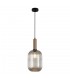 Modern Hanging Pendant Brass 1 Light  with Amber Shade, E27 - 2
