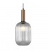 Modern Hanging Pendant Brass 1 Light  with Clear Shade, E27 - 1
