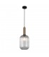 Modern Hanging Pendant Brass 1 Light  with Clear Shade, E27 - 2