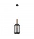 Modern Hanging Pendant Brass 1 Light  with Glass, Smoky Shade, E27 - 2