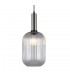 Modern Hanging Pendant Satin Nickel 1 Light  with Clear Shade, E27 - 1