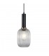 Modern Hanging Pendant Black 1 Light  with Clear Shade, E27 - 1