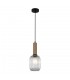 Modern Hanging Pendant Brass 1 Light  with Clear Shade, E27 - 2