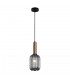 Modern Hanging Pendant Brass 1 Light  with Glass, Smoky Shade, E27 - 2