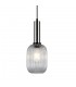 Modern Hanging Pendant Satin Nickel 1 Light  with Clear Shade, E27 - 1