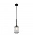 Modern Hanging Pendant Satin Nickel 1 Light  with Clear Shade, E27 - 2