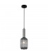 Modern Hanging Pendant Satin Nickel 1 Light  with Glass, Smoky Shade, E27 - 2