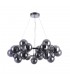 Modern Hanging Pendant Chrome 25 Light  with Smoky Shade, G9 - 1