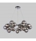 Modern Hanging Pendant Chrome 25 Light  with Smoky Shade, G9 - 2