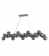 Modern Hanging Pendant Chrome 25 Light  with Smoky Shade, G9 - 1