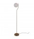 Modern Floor Lamp Honey Brass 1 Light  with White Shade, E27 - 2