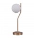 Modern Table Lamp Honey Brass 1 Light  with White Shade, G9 - 1