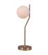 Modern Table Lamp Honey Brass 1 Light  with White Shade, G9 - 2