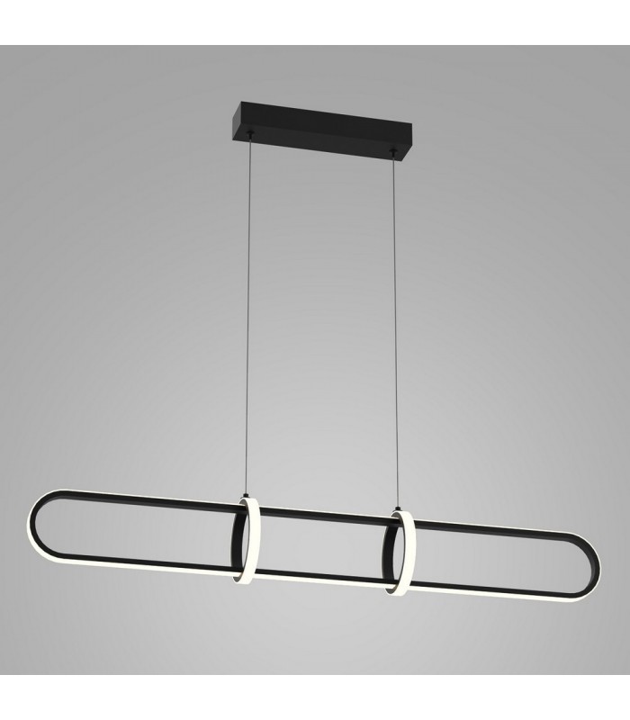 Modern LED Hanging Pendant Black, Warm White 3000K 1300lm Dimmable - 1
