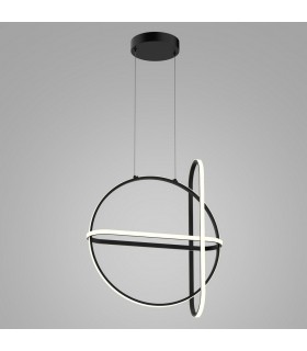 Modern LED Hanging Pendant Black, Warm White 3000K 2000lm Dimmable - 1