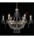 Hanging Pendant Champagne 9 Light  with Crystal Glass Shade, E14 - 3