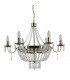 Hanging Pendant Antique Bronze 9 Light  with Crystal Glass Shade, E14 - 1