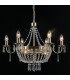 Hanging Pendant Antique Bronze 9 Light  with Crystal Glass Shade, E14 - 3