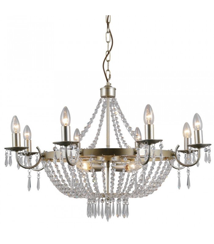 Hanging Pendant Champagne 12 Light  with Crystal Glass Shade, E14 - 2