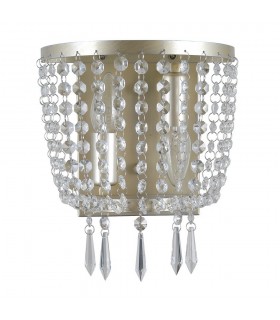 Wall Lamp Champagne 2 Light  with Crystal Glass Shade, E14 - 1