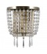 Wall Lamp Antique Bronze 2 Light  with Crystal Glass Shade, E14 - 1