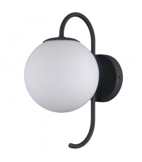 Industrial And Retro Wall Lamp Black 1 Light  with White Shade, G9 - 1
