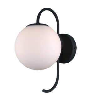 Industrial And Retro Wall Lamp Black 1 Light  with White Shade, G9 - 2