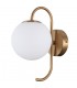 Industrial And Retro Wall Lamp Honey Brass 1 Light  with White Shade, G9 - 1
