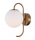 Industrial And Retro Wall Lamp Honey Brass 1 Light  with White Shade, G9 - 2