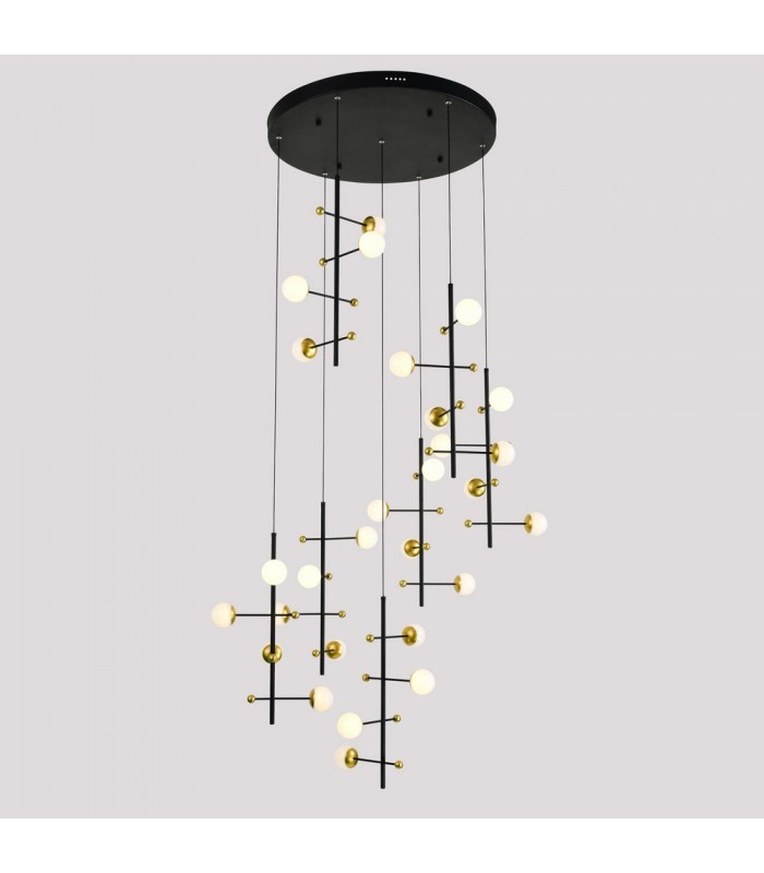 Modern LED Hanging Pendant Black, Gold, Warm White 3000K 4538lm - 1