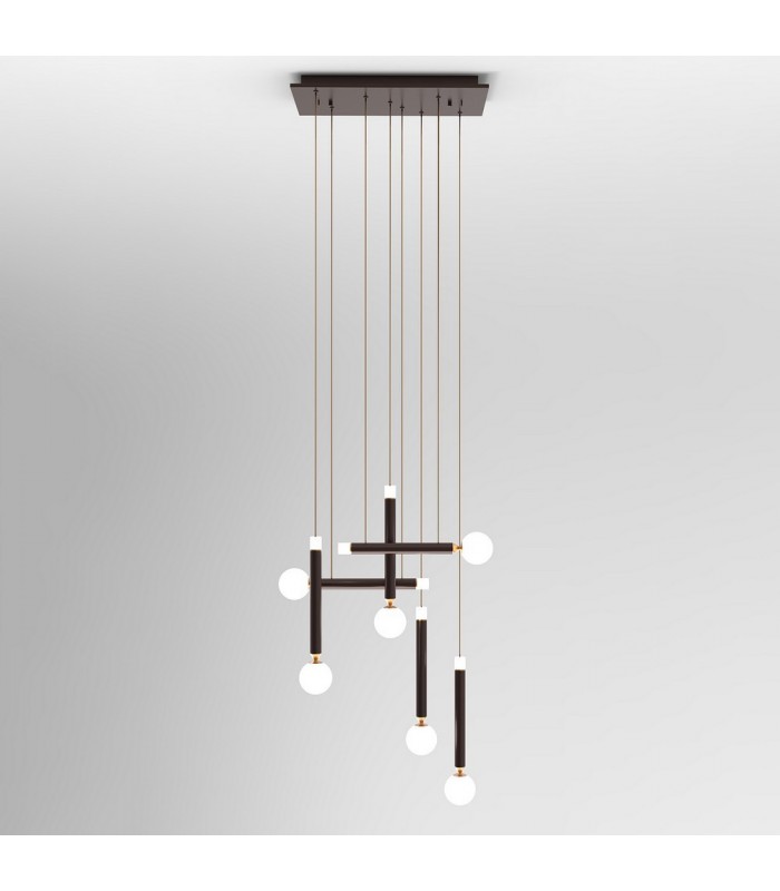 Modern LED Hanging Pendant Coffee, Warm White 3000K 3600lm - 1