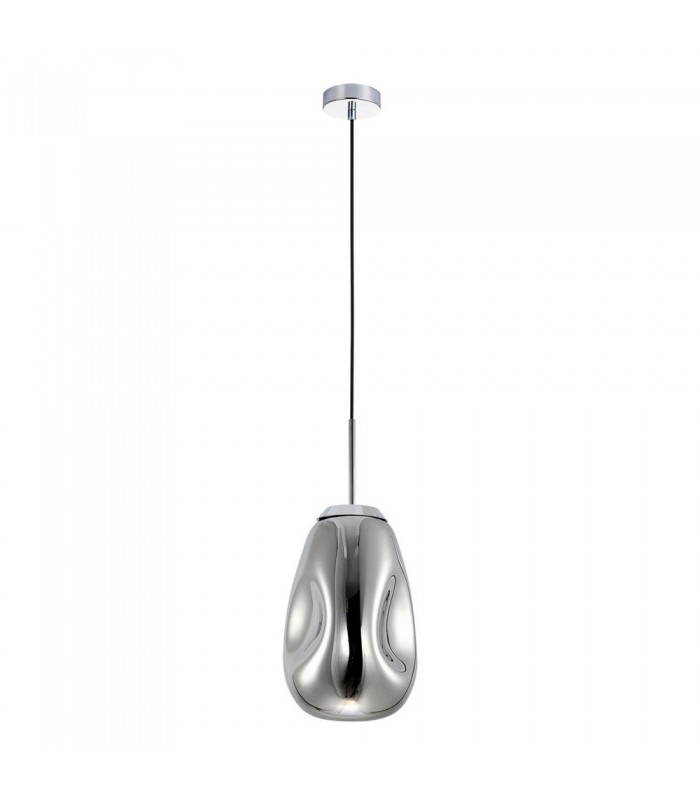 Modern Hanging Pendant Chrome 1 Light , E27 - 2