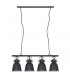 Scandinavian Hanging Pendant White, Black 4 Light  with Black, White Shade, E27 - 1