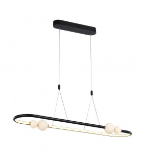 Modern LED Hanging Pendant Black, Pink, Warm White 3000K 2640lm Dimmable - 1
