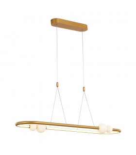 Modern LED Hanging Pendant Antique Bronze, Warm White 3000K 2640lm Dimmable - 1