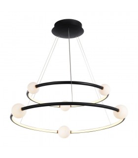 Modern LED Hanging Pendant Black, Pink, Warm White 3000K 4600lm Dimmable - 1