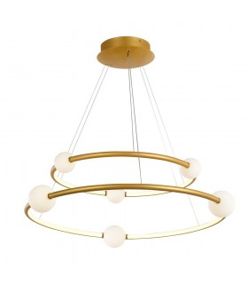 Modern LED Hanging Pendant Antique Bronze, Warm White 3000K 4600lm Dimmable - 1