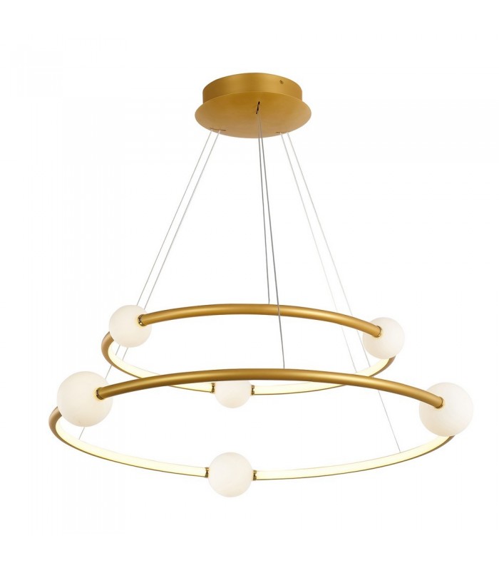 Modern LED Hanging Pendant Antique Bronze, Warm White 3000K 4600lm Dimmable - 1