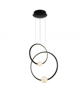 Modern LED Hanging Pendant Black, Pink, Warm White 3000K 2420lm Dimmable - 1