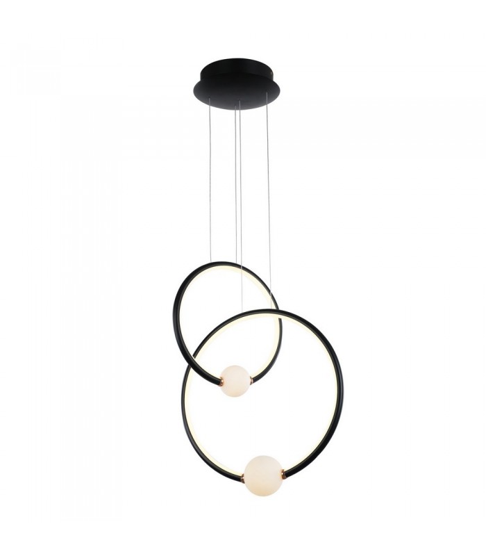 Modern LED Hanging Pendant Black, Pink, Warm White 3000K 2420lm Dimmable - 1