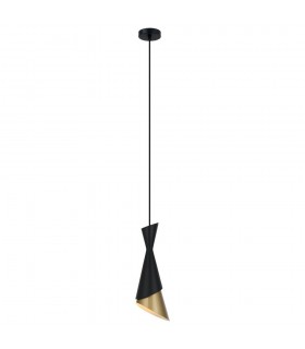 Modern Hanging Pendant Black, Gold 1 Light , E27 - 2