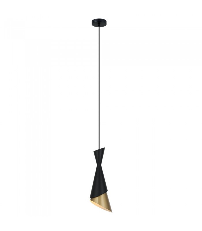 Modern Hanging Pendant Black, Gold 1 Light , E27 - 2