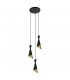 Modern Hanging Pendant Black, Gold 3 Light , E27 - 1