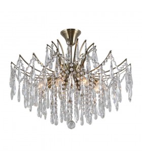 Stylized Flush Ceiling Light Antique Bronze 2 Light , E14 - 1