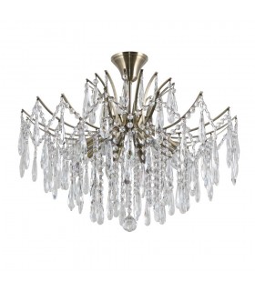 Stylized Flush Ceiling Light Antique Bronze 2 Light , E14 - 2
